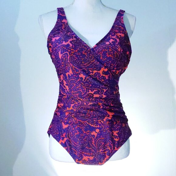 Boden Talamanca One-Piece Surplice Swimsuit Sz 10 - Picture 1 of 6